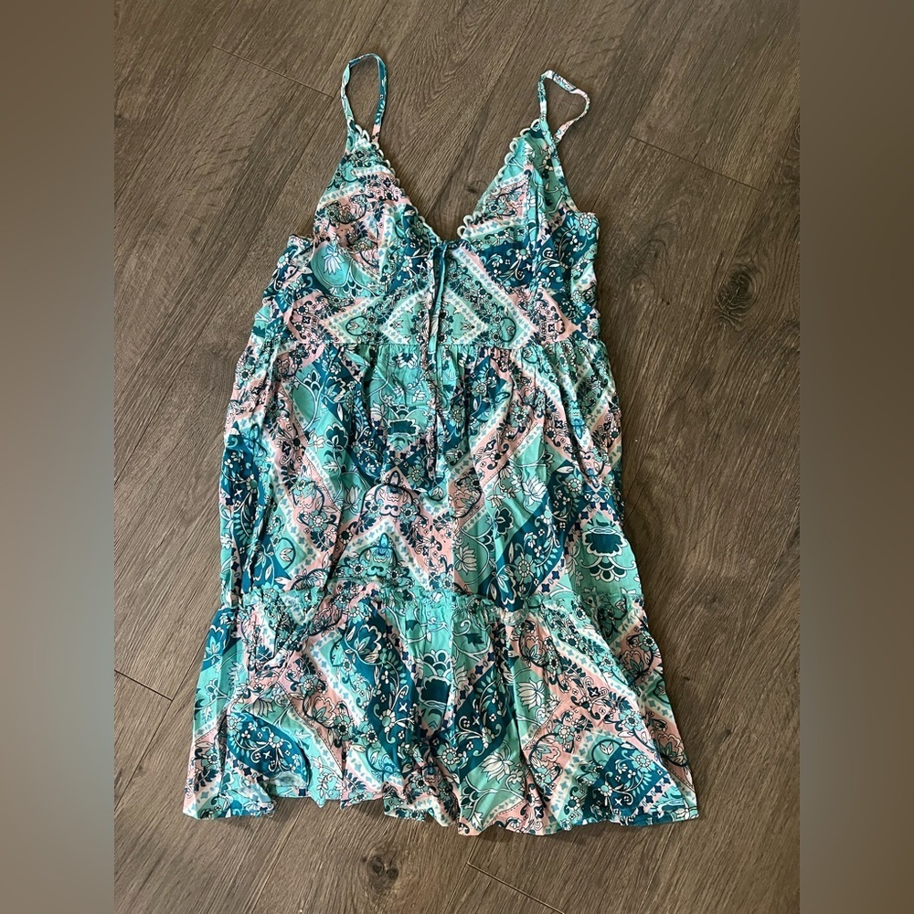 Cupshe Boho Patchwork Sundress Size Small Nwot Wo… - image 1